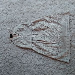 Anthropologie Cream Eyelet Dress